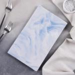 Блюдо для подачи «Мрамор», 25?15 см, цвет голубой