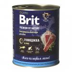 5051168 Брит Консервы д/собак Brit Premium by Nature Говядина и рис 850гр