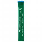 Грифели для механических карандашей Faber-Castell "Polymer", 12шт., 0,7мм, B, 521701