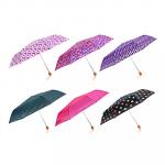 Зонт женский, механика, сплав, пластик, полиэстер, 55см, 8 спиц, 6 дизайнов