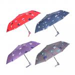 Зонт женский, полуавтомат, сплав, пластик, полиэстер, 55см, 8 спиц, 4 цвета