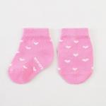 Носки Крошка Я "Сердечки", розовый, 6-8 см
