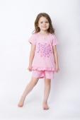 Пижама для девочки розового цвета "Сердце"