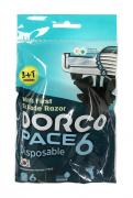 Станок для бритья одноразовый Dorco Pace 6, 4 шт.