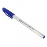 Ручка шариковая синяя "Альфа", с белым трехгранным корпусом, 1мм, инд. маркировка