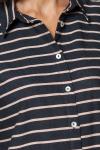 Рубашка из хлопка-вуали с плетеной полосой
