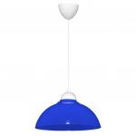 Светильник потолочный д29 см, h13 см, общая длина 60 см, пластик, синий (Россия)