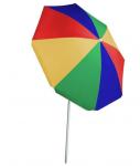 Зонт пляжный с наклоном d=220, стойка 28/32мм, полиэстер 210D,разноцвет,(подставка 681668)