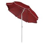 Зонт пляжный с наклоном d=240, стойка 28/32мм, полиэстер 210D, красный, (подставка 681668)