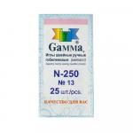 Иглы для шитья ручные "Gamma" N-250 гобеленовые №13 25 шт. в конверте