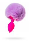 Анальная втулка с хвостом ToDo by Toyfa Sweet bunny, силикон, розово-фиолетовый, 13 см, O 2,8 см, 44