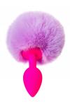 Анальная втулка с хвостом ToDo by Toyfa Sweet bunny, силикон, розово-фиолетовый, 13 см, O 2,8 см, 44