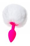 Анальная втулка с хвостом ToDo by Toyfa Sweet bunny, силикон, розово-белый, 13 см, O 2,8 см, 43 г