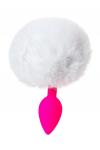 Анальная втулка с хвостом ToDo by Toyfa Sweet bunny, силикон, розово-белый, 13 см, O 2,8 см, 43 г
