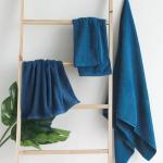 Махровое полотенце "Светофор"-синий 70*140 см хлопок 100%