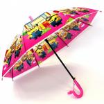 Зонт детский полуавтомат Розовый миньоны