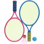 Теннис пляжный в наборе: 2 ракетки 43*21 см, волан, мяч (коробка)