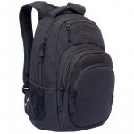 Рюкзак Grizzly, 33*48*21см, 1 отделение, 4 кармана + карман для ноутбука, укрепленная спинка, черный-серый, RQ-003-3/4