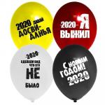 Набор воздушных шаров BL 14 Шар шелкография пастель 2020 - Я выжил! 5 шт. 1103-2365 #70160