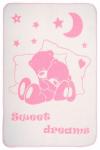 Одеяло детское "Сони", белый-розовый, 100*140 см                             (od-sn-belr-100)