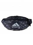 - Спортивная текстильная сумка на пояс с камуфляжным принтом, оттенки серого