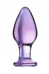 Анальная втулка Sexus Glass, стекло, фиолетовая, 10 см, O 4 см