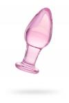 Анальная втулка Sexus Glass, стекло, розовая, 10 см, O 4 см