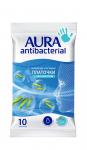 AURA Влажные носовые платочки Antibacterial pocket-pack 10шт