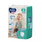 AURA BABY Трусики одноразовые для детей 6/XXL 16-25 кг jambo-pack 37шт