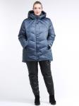 Женская зимняя классика куртка большого размера синего цвета 85-923_49S