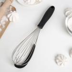 Венчик со скребком Доляна, 31 см, цвет МИКС