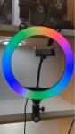 Кольцевая лампа 36 см со штативом разноцветный свет