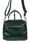 Стёганая женская сумка из экокожи с круглой косметичкой, цвет зелёный