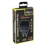 FORZA Зарядное устройство USB Модерн, 2USB, 3А, Быстрая зарядка QC3.0+TYPE-C PD, 110-240 В, пластик