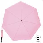 Зонт женский ТриСлона-365/L 3765,  R=58см,  суперавт;  7спиц,  3слож,  полиэстер,  без рис,  розовый 157324