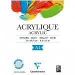 Альбом для акрила 10л., А4, на склейке Acrylic, 360г/м2, 96308C