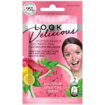 EVELINE Очищающая bio маска для лица с натуральным скрабом Watermelon&Lemon серии Look Delicious, 10 мл