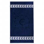 Полотенце велюровое Европа цвет синий с евро