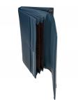 Женский кошелёк-портмоне из искусственной кожи с металлическим декором, цвет голубой