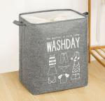 Корзина для вещей на завязках "Washday" серая