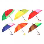Зонт-трость детский, сплав, пластик, ПВХ,  длина 47 см, 8 спиц, 6 дизайнов,10598-7