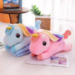 Игрушка с пледом ЕДИНОРОГ - розовый р-р 130х160