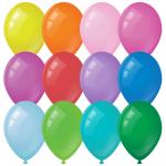 Воздушные шары, 100шт., М9/23см, MESHU, пастель, 12 цветов ассорти, MS_31618