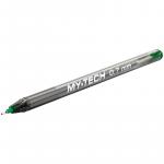 Ручка шариковая My-Tech зеленая, 0,7 мм, игольчатый стержень, на масляной основе, 2240/25 / 143385