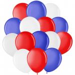 Воздушные шары,  50шт., М12/30см, MESHU Триколор, пастель, 3 цвета ассорти, MS_31627