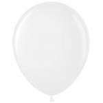 Воздушные шары,  50шт., М12/30см, MESHU, пастель, белый, MS_31624