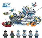 Kонструктор Sembo Block SD 9816 побег из полицейского участка 960 деталей