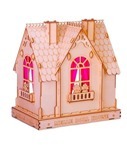 Дом для больших кукол "DOLL HOUSE 1" 53*48*30см, сборный деревянный конструктор
