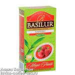 чай зелёный Basilur Волшебные фрукты малина 1,5 г.*25 пак.