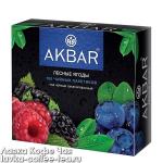 чай Akbar чёрный Лесные ягоды, в пакетиках с/я 1,5 г.*100 пак.
